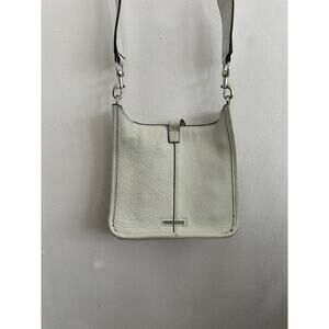 REBECCA MINKOFF Small White Leather Crossbody Purse